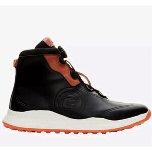 Duca Del Cosma Men's Golf Boots Bologna 11 Black/Orange Leather AirPlay XII